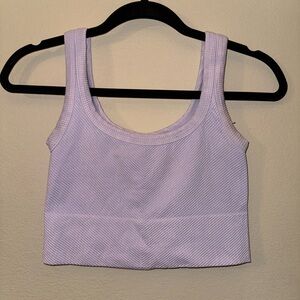 Boutique Lilac Ribbed Tank Top